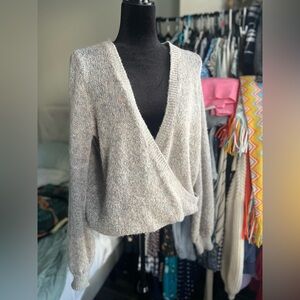 SOLD Free People | Brown Wrap Sweater | Size S